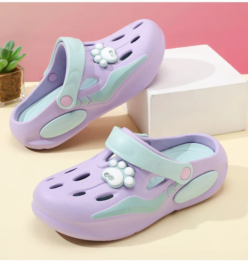 2026 Summer Sandals For Women Platform Shoes Thick Sole Cute DIY Paw Girls Street Beach Slippers Soft EVA Female Fashion Clogs