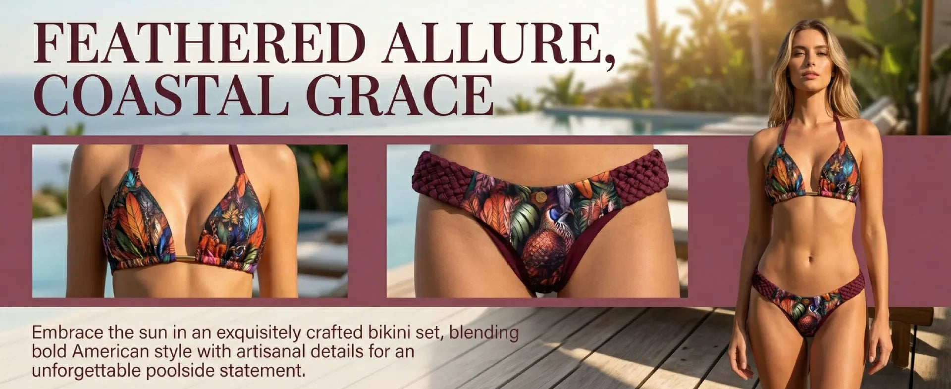 Print Halter Braided Rope Mini Thong Bikini Female Swimsuit Women Swimwear Two-pieces Bikini Set High Cut Bathing Suit Swim Lady