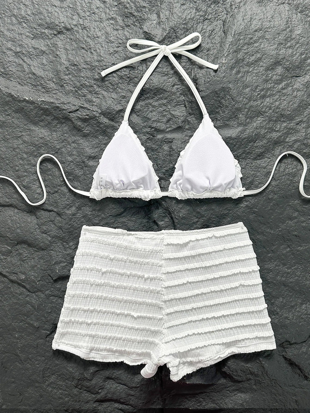 Vintage Two Piece Bikini Set 2026 Women White Black Starfish Ornament Push Up High Waist Swimsuit Holiday Bathing Suit Swimwear