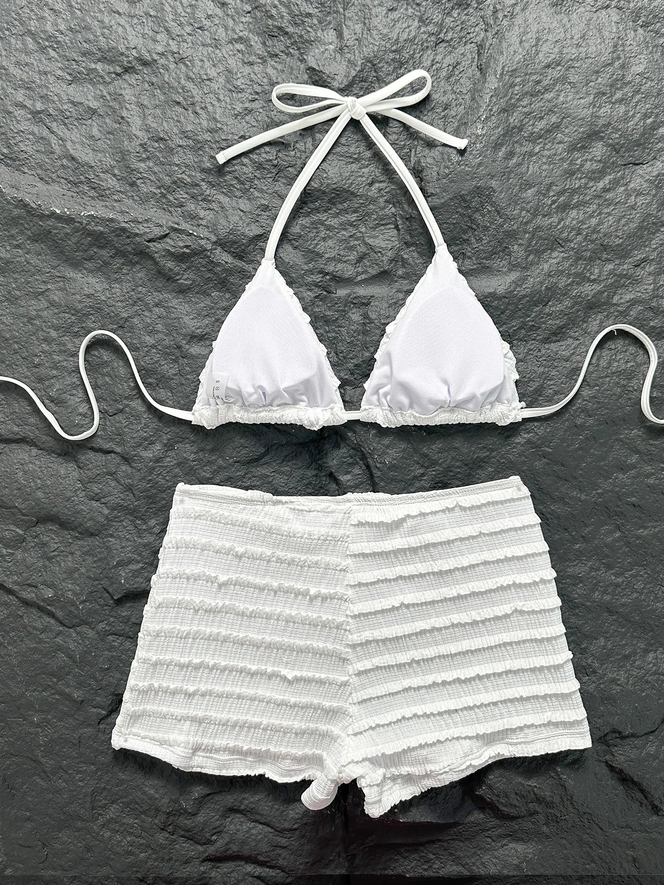 Vintage Two Piece Bikini Set 2026 Women White Black Starfish Ornament Push Up High Waist Swimsuit Holiday Bathing Suit Swimwear