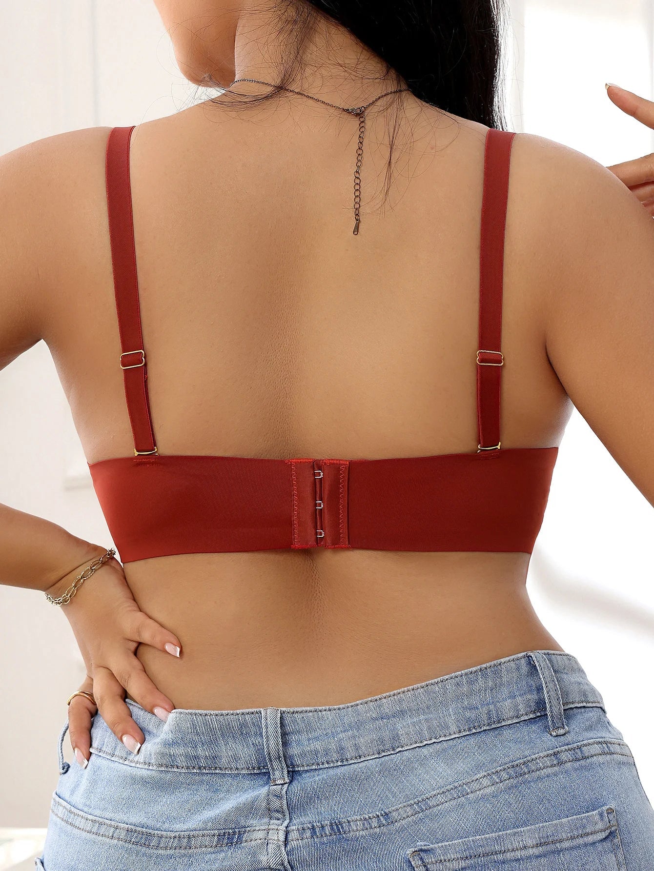 Daily Women's Push up Bra Basic Solid Plus Size Comfort Shoulder Straps Minimizer Side Support Underwire Bra