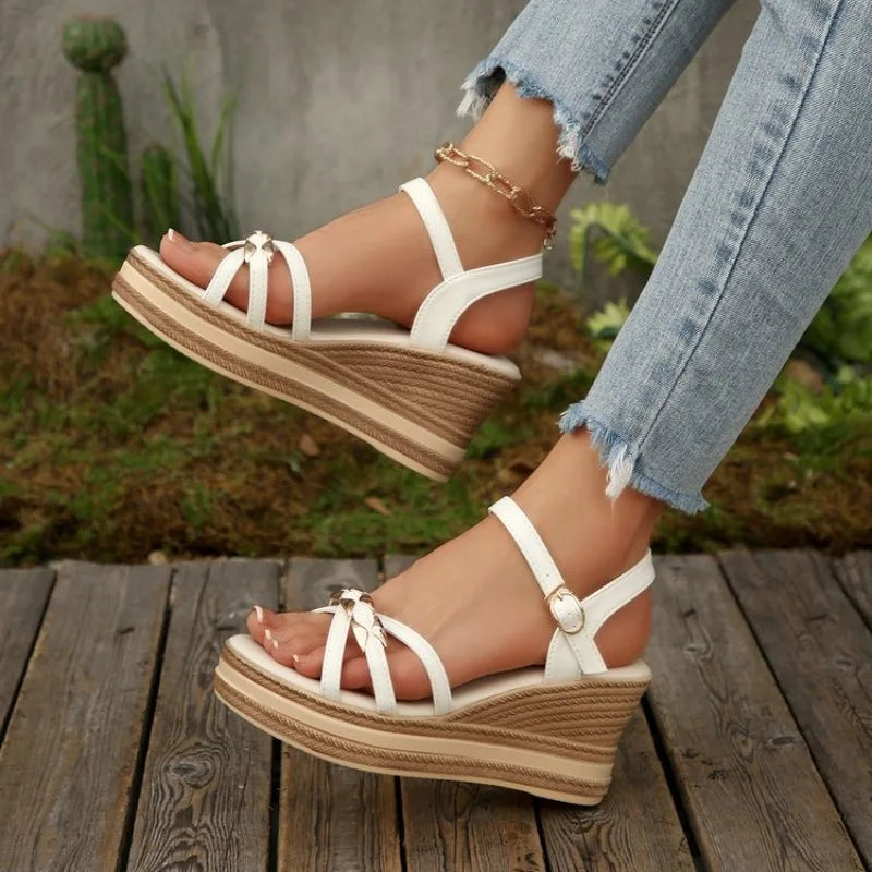 Summer Women Sandals Wedges Platform Clogs Elegant Casual Outdoor Sandals femaleFFashion Chunky Dress Slide Plus Size