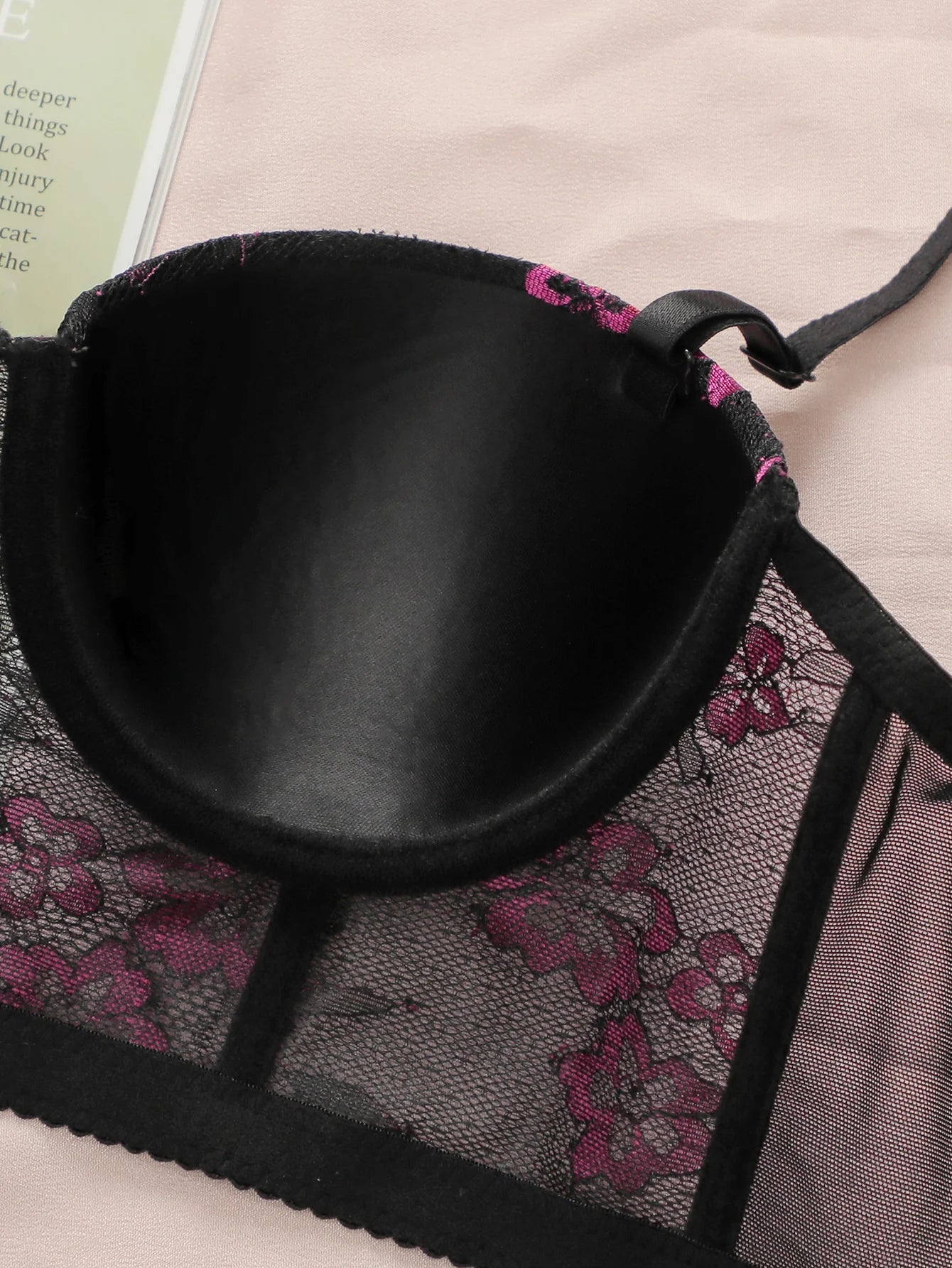 Chinese style new Chinese lace underwear floral bra half cup gathering pull up women's bra underwear B6131