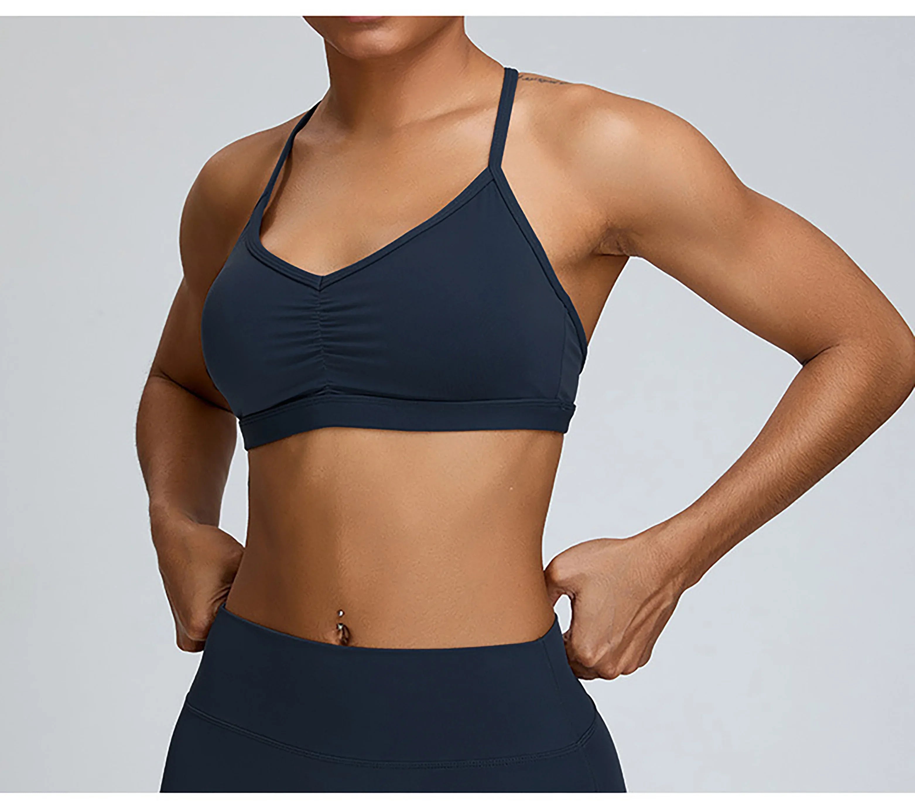 Summer Sexy Scrunch Sports Bra Gym Top Women Running Back Cross Top Sportswear Workout Underwear Fitness Workout Yoga Clothing