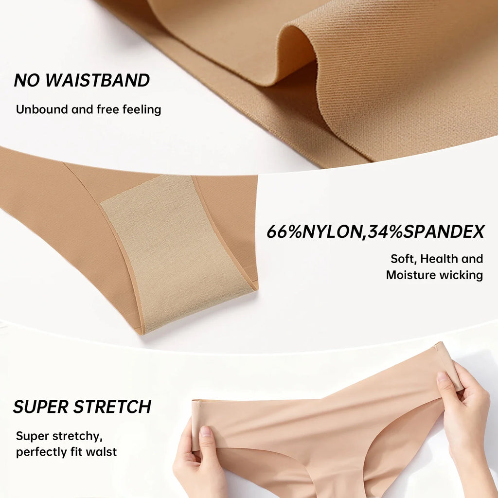 7PCS/Set Women High Waist Seamless Underwear Breathable Comfort Briefs S-2XL