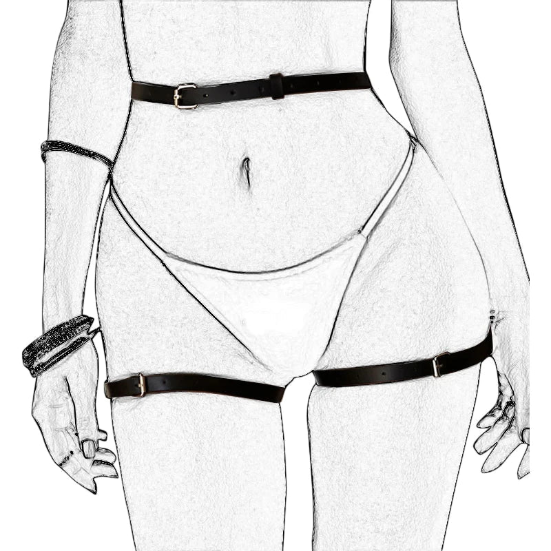 Adult Sex Toys BDSM Bondage Gear Adjustable Handcuffs Ankle Cuffs Open Leg Restraint Fetish Restraints Collar No Vibrators SM 18