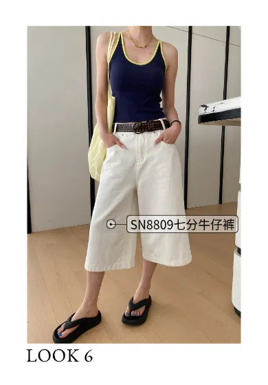 Sports vest U-neck slim fit camisole bottoming T-shirt