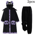 Cartoon Bat Plush Women's Pajamas Robes Anime Nightgown Winter Kawaii Animal Night Dress Halloween Party Vampire Cosplay Costume
