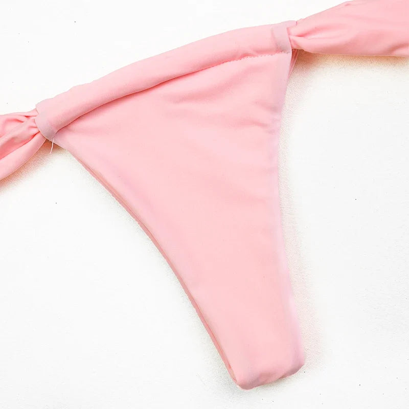3 Pieces Women's Sexy Bikini Set 2025 New Swimwear Long Dress Cover up Female Beachwear Bathing Suit Summer Swimming Outfit