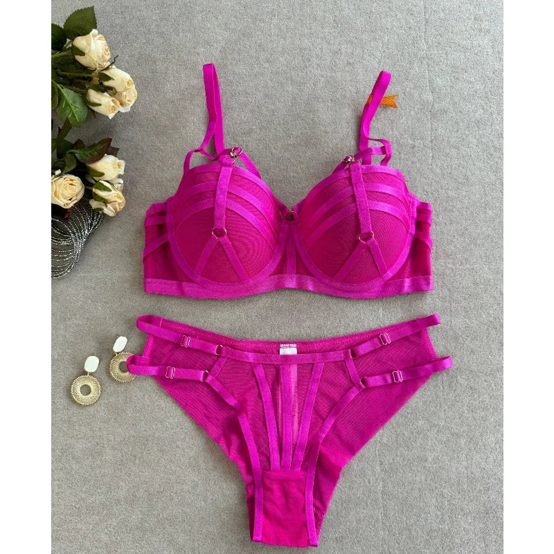 Cute Sweet Pure Desire Bralette Set for Women Wireless Push Up Bra Small Chest Summer Lace Lingerie New Style Free Ship MOYISU
