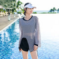 Swimsuit Plus Size Girl Conservative Split Fashion Sports Sunscreen Long Sleeved Slimming Hot Spring Three Piece Set