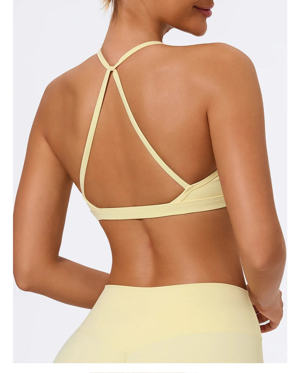 Hearuisavy Summer Scrunch Sports Bra Gym Top Women Running Back Cross Top Sportswear Yoga Underwear Fitness Workout Yoga Clothes