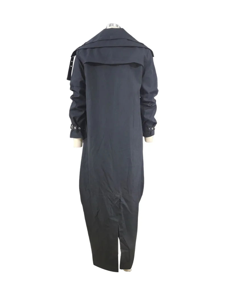 Phantasy Long Trench Coat Women Loose Button Fashion Casual Suit Elegant Female Pockets Streetwear Commuter Lady Coat Autumn