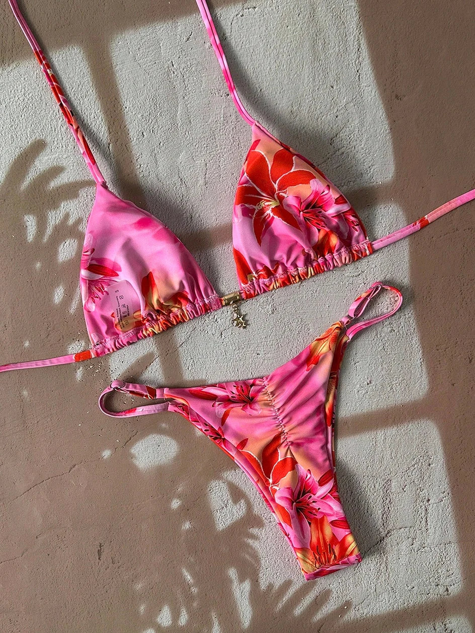 New Micro Bikini Women Swimsuit Two-Piece Bathing Suit Woman Swimwear Sexy Leopard Push Up Thong Bikinis Sets Beachwear Summer