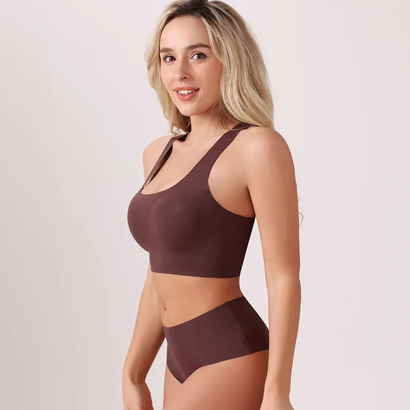 Women's Underwear Sexy Seamless Bra and Panty Set Wire Free Brassieres Female Womens Lingerie Underwear & Sleepwears