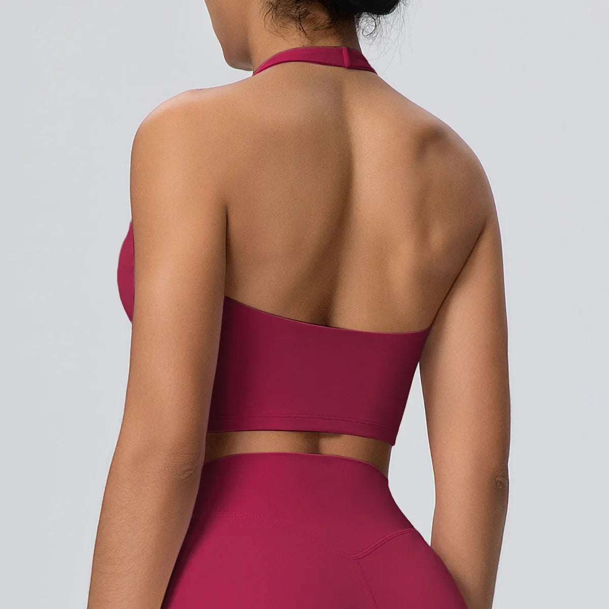 Sexy Gym Women's Sports Bra Breathable Hanging Neck Backless Sports Bra Women's Comfortable Exercise Pilates Training Yoga Top