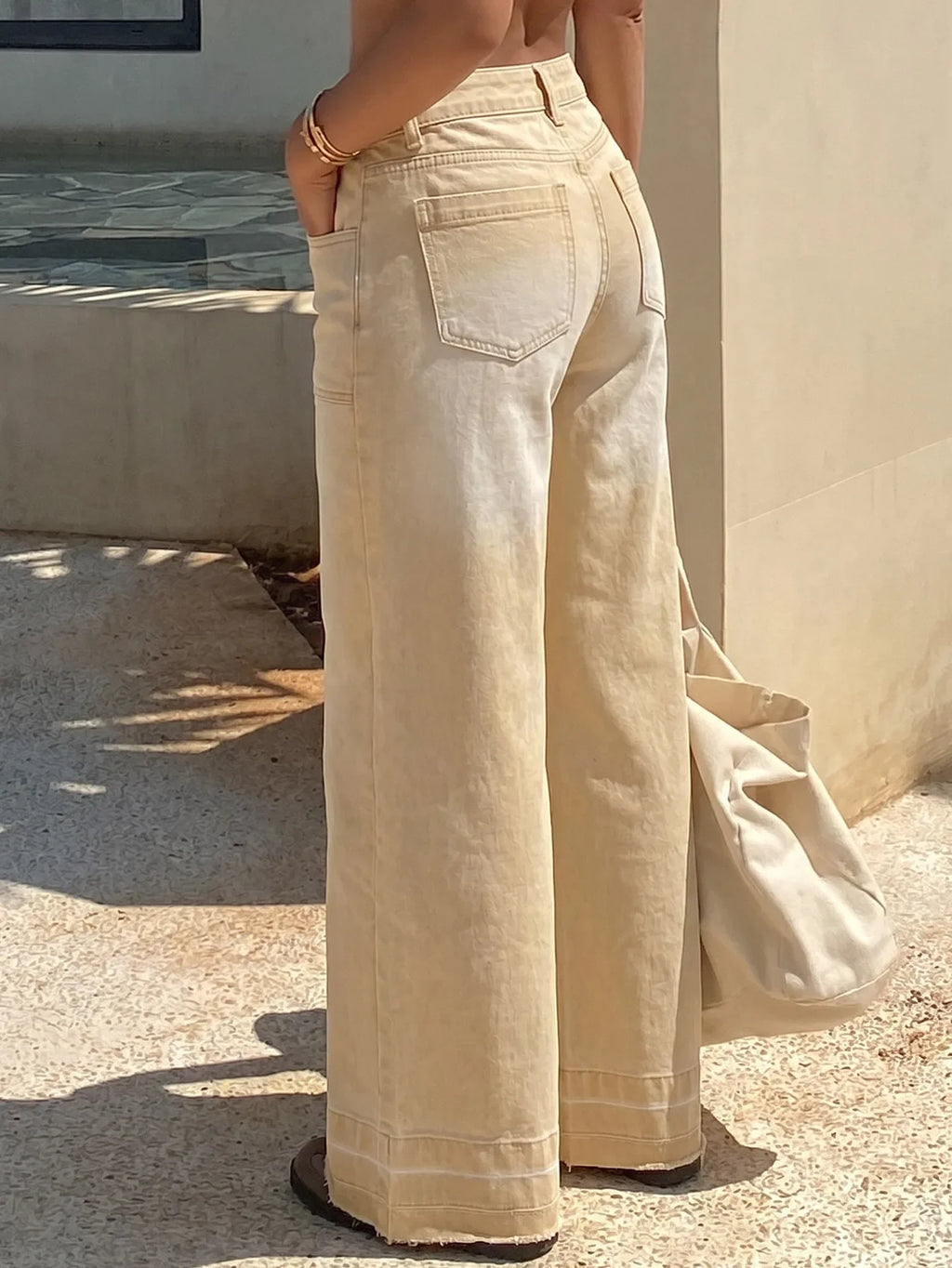 European and American style 2026 women's jeans wide leg pants jeans pants trousers