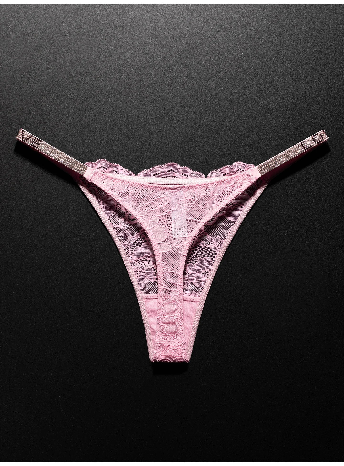 Lace Sexy Girls Women Panties Seamless Underwear Rhinestone G String Letter Transparent Thong For Female Low Rise Ladies Briefs