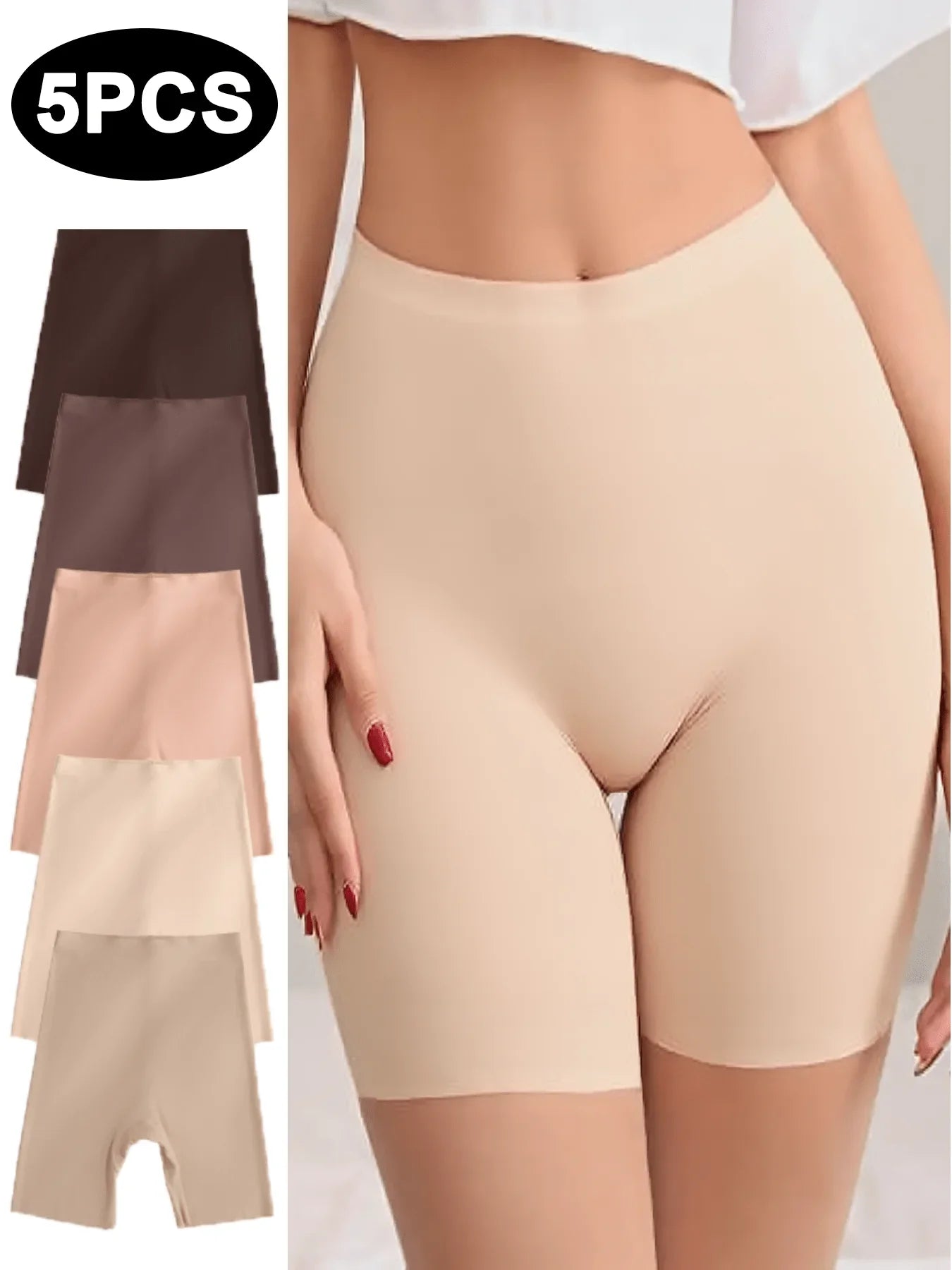 5pcs Ladies High Waist Leggings - Hips/Abdomen Shaping, High-Pressure Transparent. Soft, Comfortable & Tummy Control for Daily