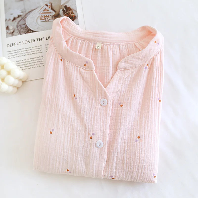 Maternity Pajamas Breastfeeding Clothes Woman Feeding Nightie Autumn Long Sleeve Sleepwear Women's Cotton Wear Pregnant