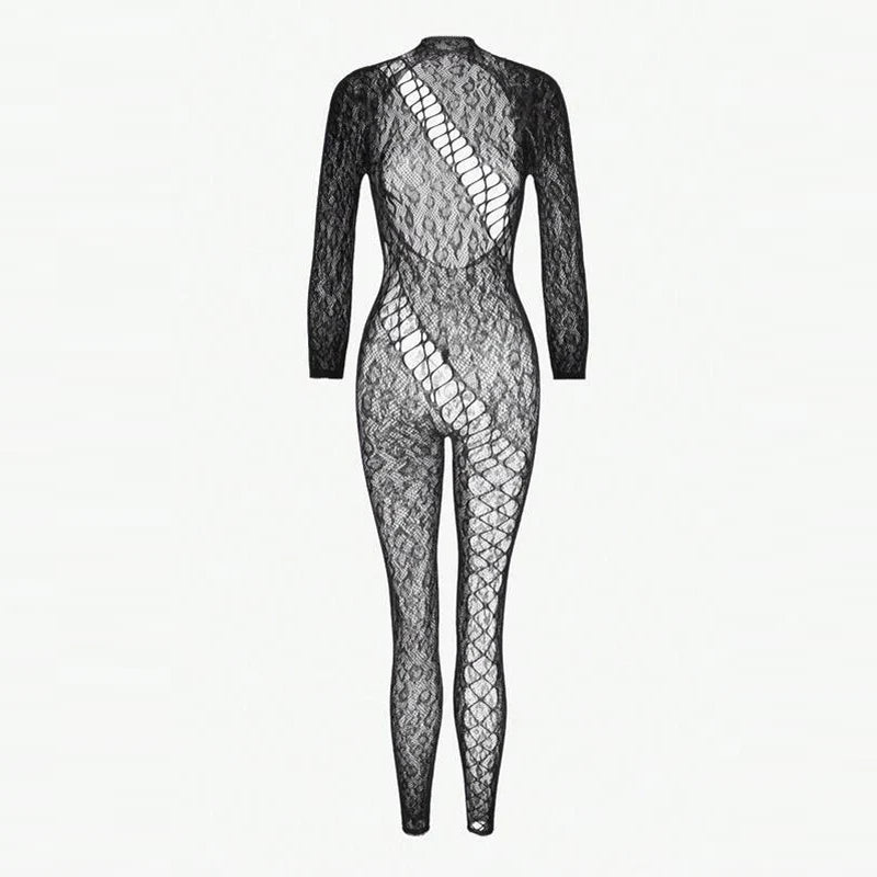 Crotchless Sex Bodysuits Transparent Bodystocking Hollow Bold Body Suit Backless Pantyhose Erotic Costumes Sexy Fishnet Lingerie