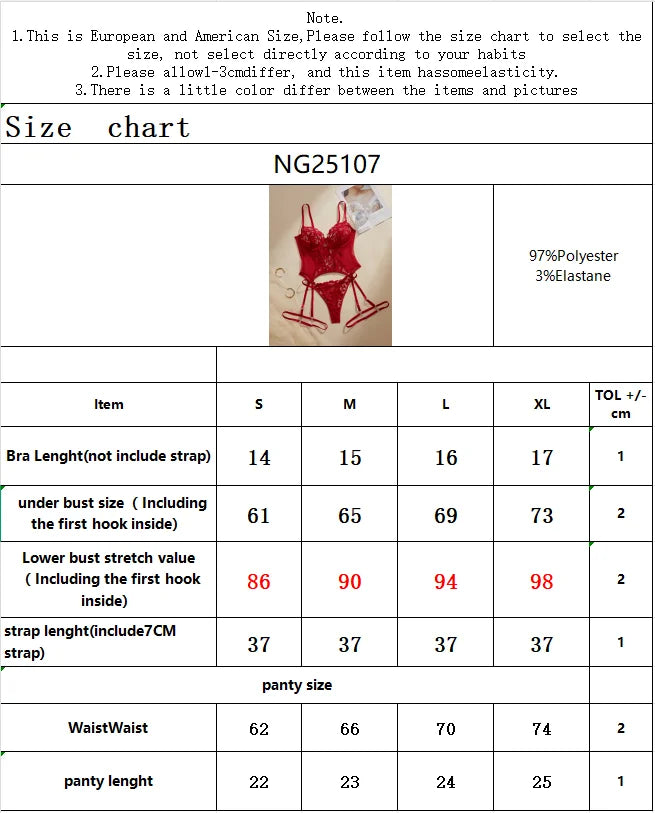 3PC Set Women's Lingerie with Garter Belt Floral Lace Sexy Bra And Panties Push up Triangle Pants Sleepwear Fun Intimate Wear