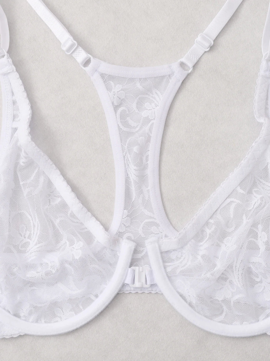 3-Piece Plus Size Lingerie With Lace Front Buttons For Women Brassiere  Adjustable Underwear Comfort And Breathability Bra