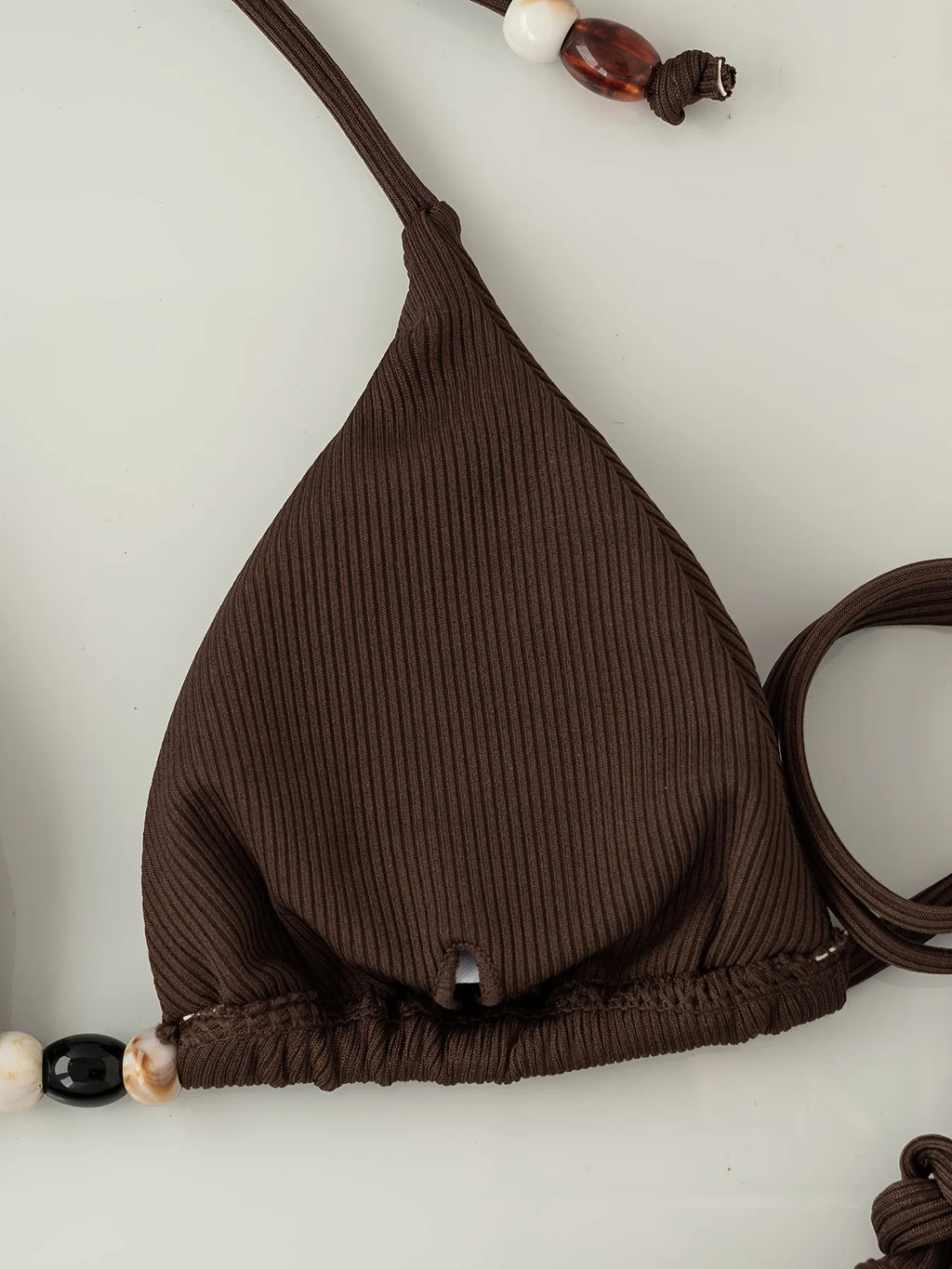 ZTVitality Sexy Solid Ribbed Triangle Back Strapless Bikini Set 2026 Biquini Women's Low Waist Swimsuit Fashion Beachwear Summer
