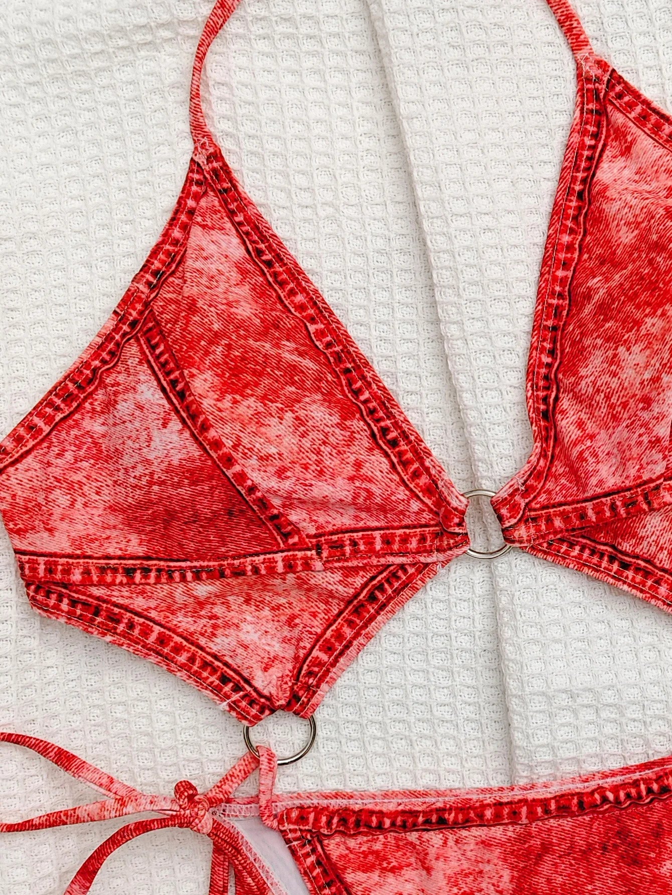 2026 Sexy Cowboy Monokini Swimsuit One Piece String Ring Link Swimwear Women Bathers Bathing Swimming Swim Suit Female Beachwear