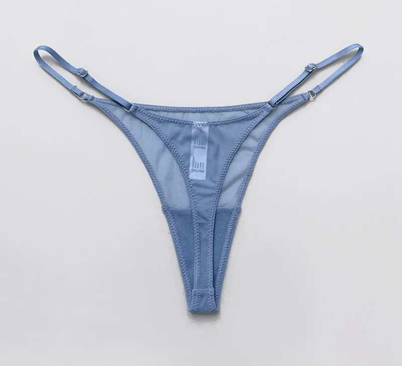 Lace Mesh Women Briefs Sexy Thong Transparent Panties Underwear Low Waist Girls G String Seamless Lingerie Fitness T Back
