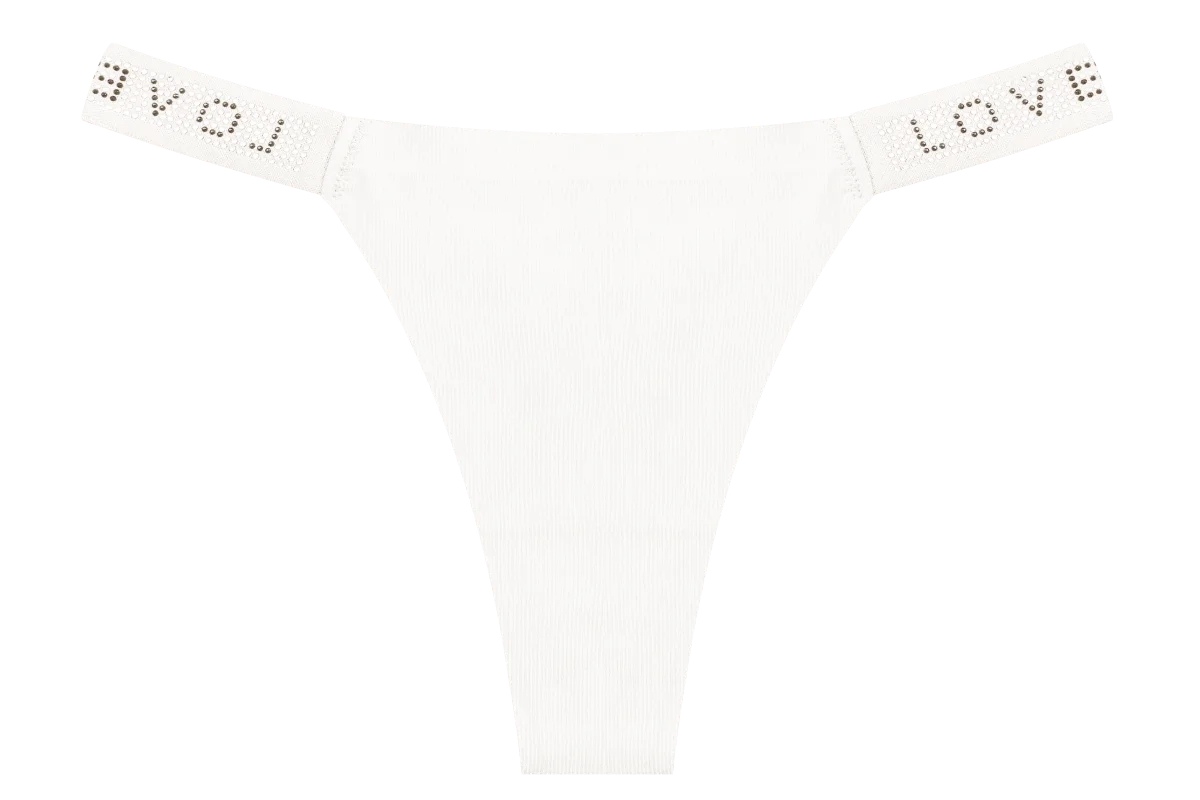 New Women's Smooth Low Waist Sexy Panties Women Thongs Rhinestones Letter Diamonds G-string Sports Thong Briefs T-back Shiny