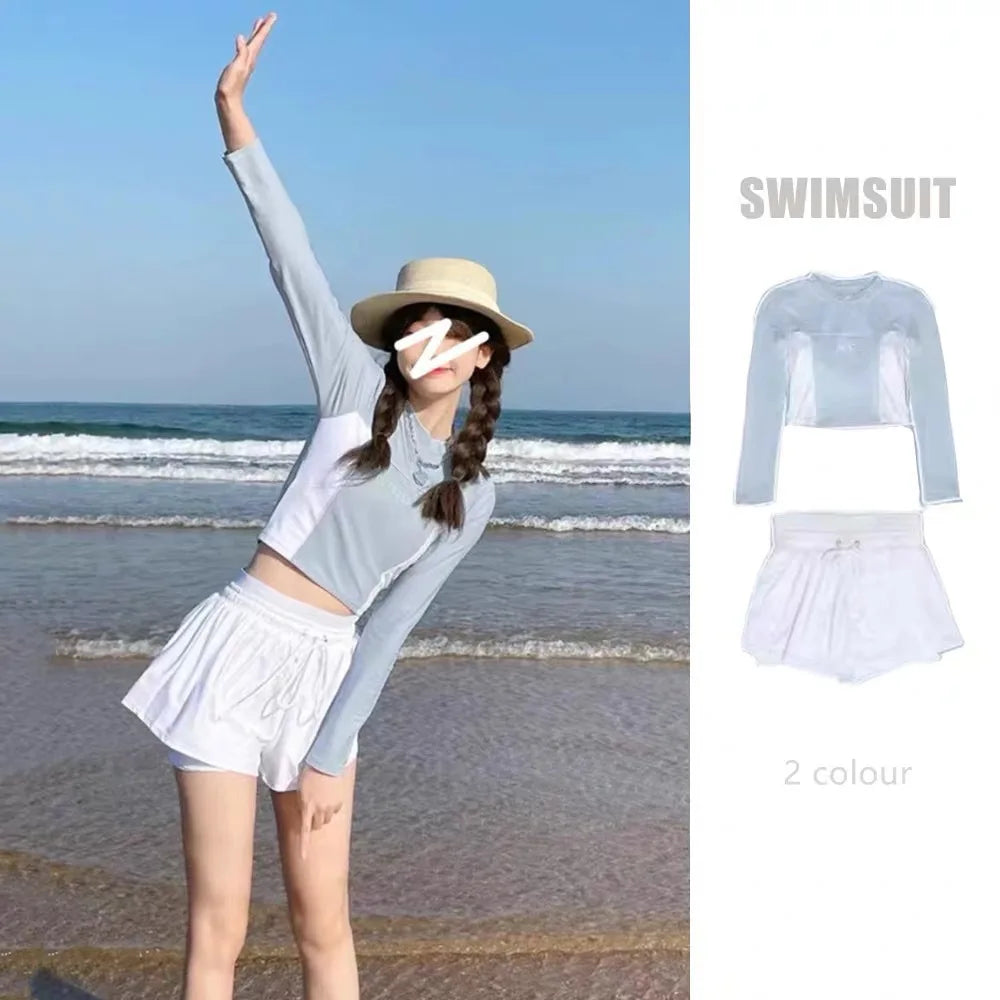 Female Sexy Split Swimsuit, Two Piece Set for Covering The Belly and Slimming, Hot Spring Sports Swimsuit