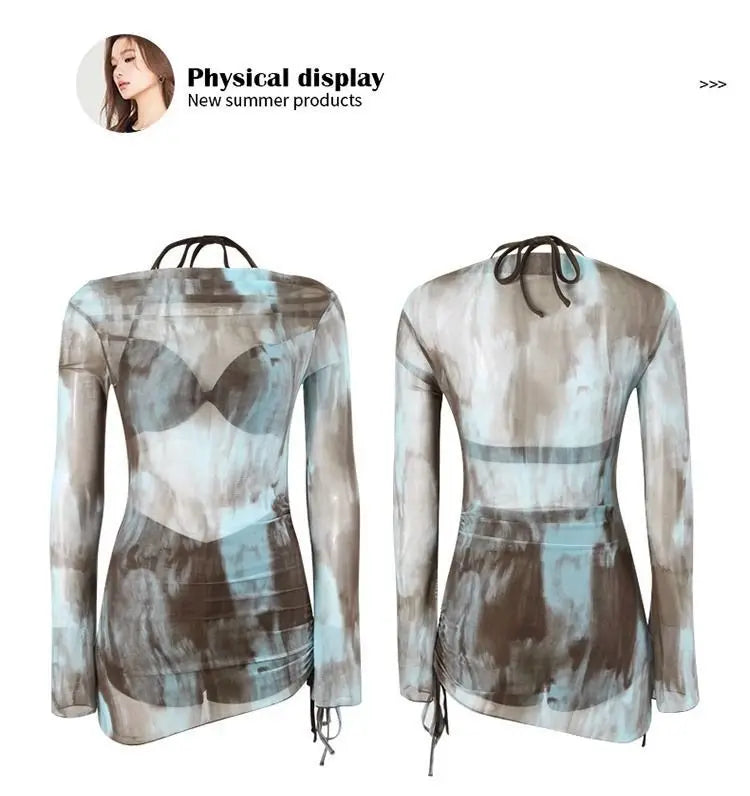 Swimsuit Women's Split Bikini Three Piece Set Sexy Gathering, Covering The Belly Show Off Weight, Soaking in Hot Spring Vacation