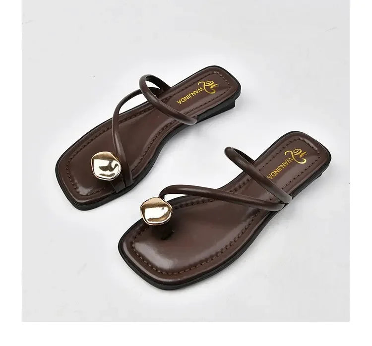 Beach Flip Flop Clip Toe Women Flats Slippers Shoes Outdoor Casual Ladies Low Heel Slides