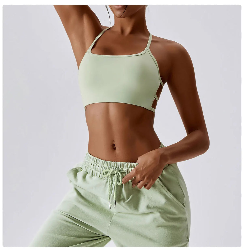 Sexy Cross Sports Bra Gym Top Women Training Running Yoga Bra Stretch Women Sports Underwear Fitness Workout Women Tank Tops