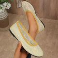 2026 Summer Fashion Lace Round Toe Shallow Flat Shoes Breathable Comfortable and Versatile New Women's Shoes