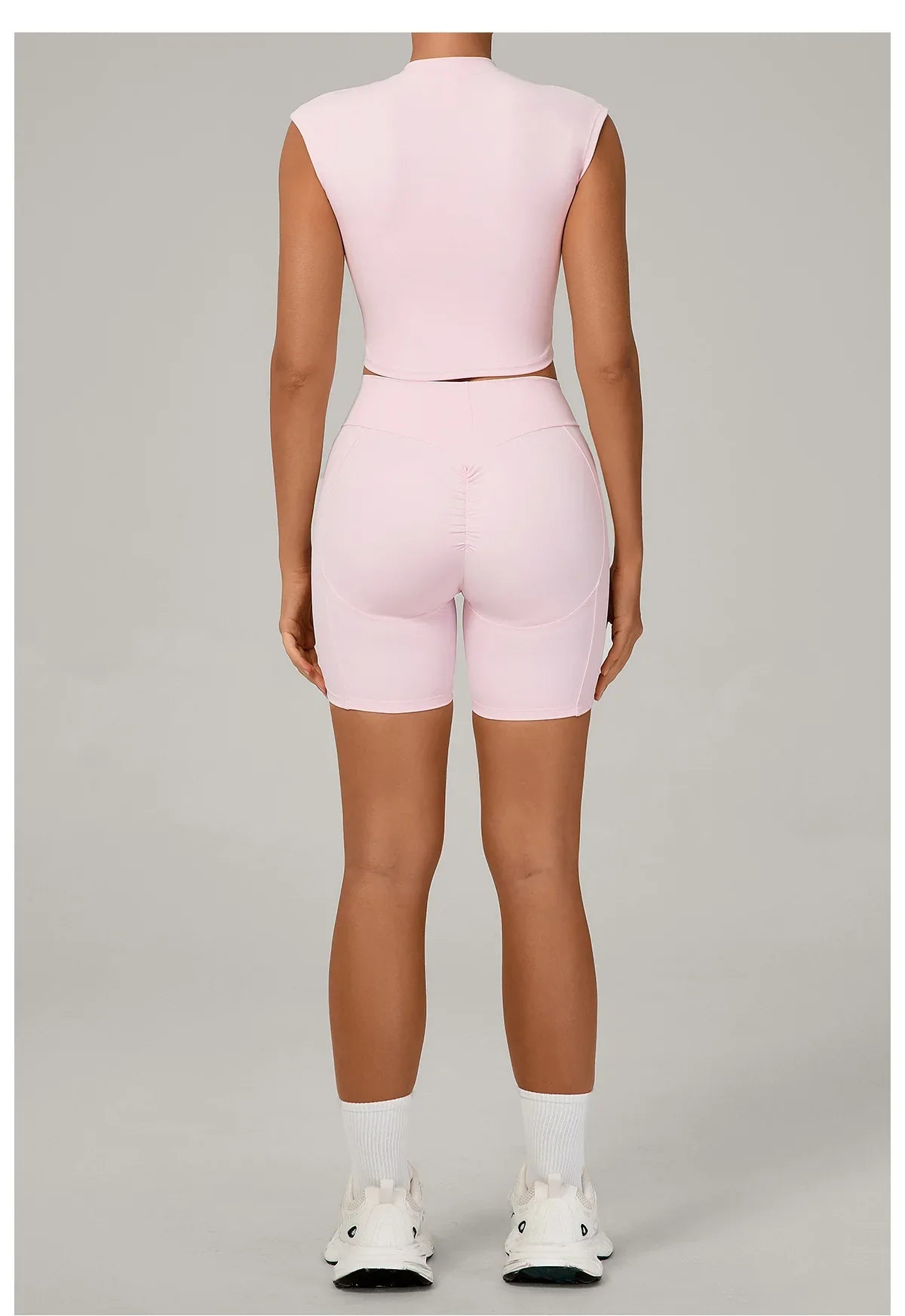 Naked Yoga Sets Women Quick Drying Slim Sports Shirt Fitness Suit Outdoors Sport High Waist Shorts Tight Running Workout Clothes