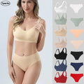 Women Sexy Panties Lingerie  High Waist Seamless Underwear Breathable Comfort Briefs S-2XL Thong
