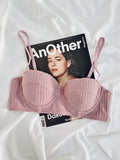 Japanese Manga Minimizer Bra Half Cup Demi Style Wireless Comfort Support Anti Sagging Lingerie Set for Large Bust 32-38 AB USA