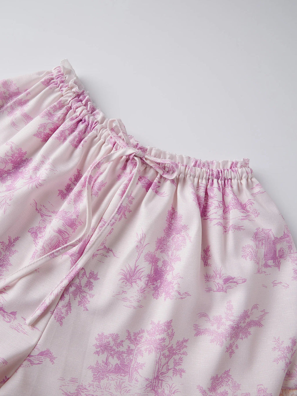 Women's Summer Bloomer Shorts Knee Length Floral Print Drawstring Elastic Waist Lace Trim Patchwork Casual Coquette Shorts