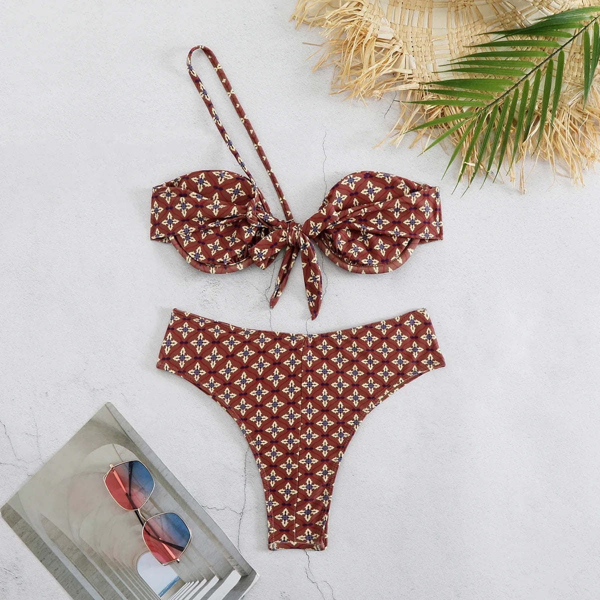 2026 New Sexy Hard Pack Ruffles Brazilian Bikini Women High Waist Swimsuits Backless Swimwear Push Up Biquini Beachwear