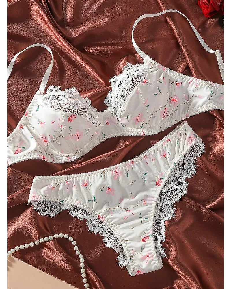 Toucheart Sexy Underwear Intimate Push Up Bra Exotic Sets Bra Set Lace Panties for Women Mesh Patchwork Sexy Lingerie Suit Women