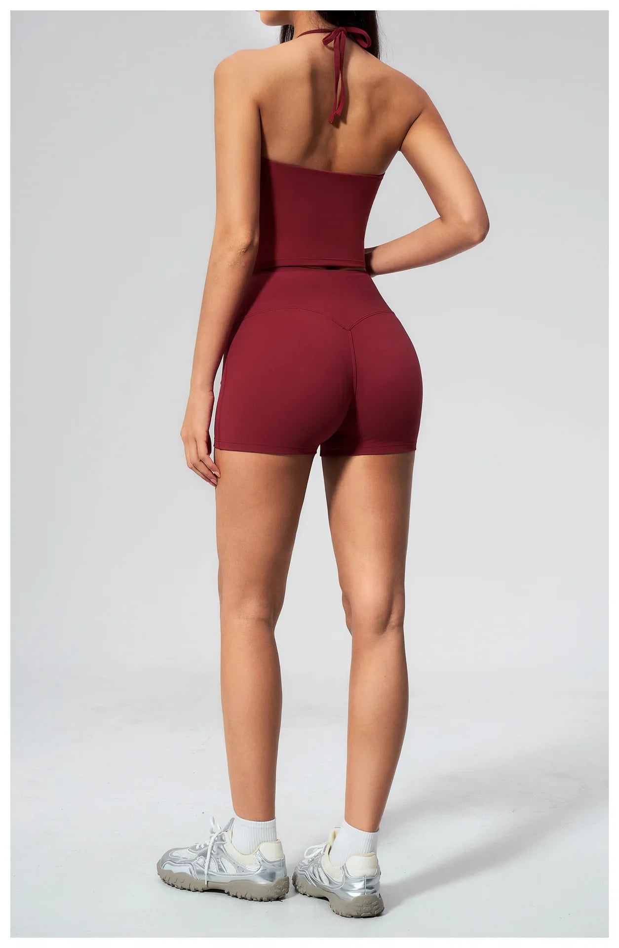 Quick Drying 2 Pcs Yoga Sets Women V Neck Slimming Sports Tank Top High Waist Shorts Fitness Suit Outwear Gym Running Tracksuits