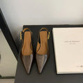 Summer Pointed Toe Women Sandals Fashion Singbacks Mules Shoes Ladies Elegant Low Heel Stripper Party Sandalias 2025