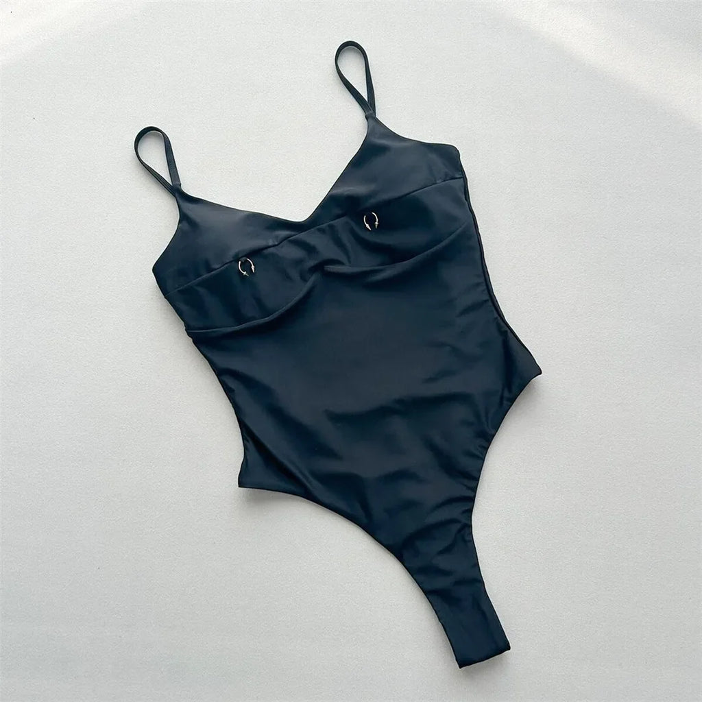 Sexy Extreme String Mini Micro Thong Women Swimwear One Piece Swimsuit Female Underwired Backless Bather Bathing Suit Swim V7516