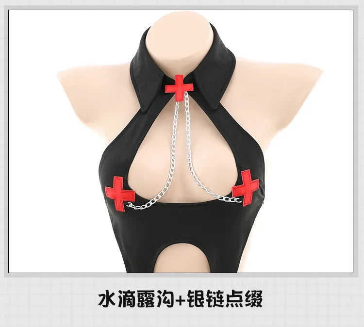 Japanese Anchor Live Show Bunny Girl Bodysuit Cosplay Costume Women Sexy Lingerie Set Teddy Bodystocking Rabbit Outfits