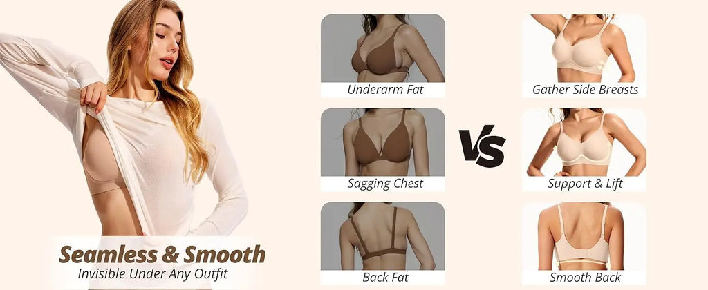 Women's Jelly Wire-Free Seamless Bra Solid Color Thin Molding 3/4 Cup Push-Up Seamless Bra Soft Support Comfortable Underwear