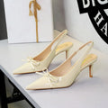 2026 Latest Light Luxury Style Women's Casual High Heel Sandals Summer Exquisite Pointed Shallow Mouth Fine Heel Modern Sandals