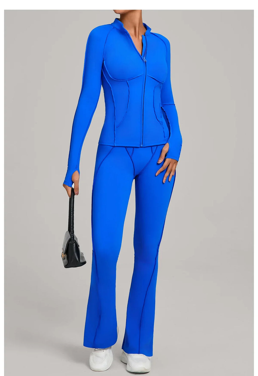 Women Tracksuit 2PCS Yoga Suit Sports Set Gym Set Running Outfits Workout Clothes Sports Long Sleeve Athletic Wear Yoga Clothing