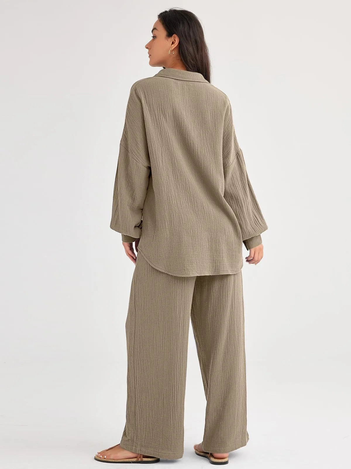 2026 Spring and Summer Casual Suit New Fashion Suit Loose Casual Top Wide Leg Pants Two-piece Set for Women